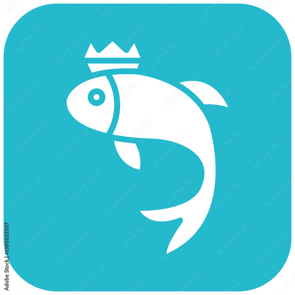 Obraz premium Kingdom Fish Icon