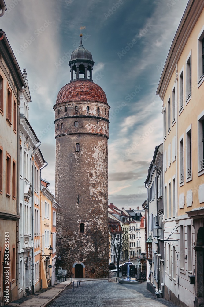 the lower market and old houses in Görlitz