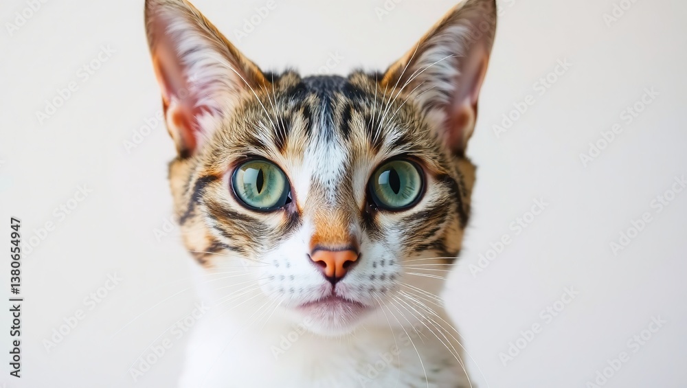 A striking feline with heterochromia iridum, showcasing a unique eye color contrast.