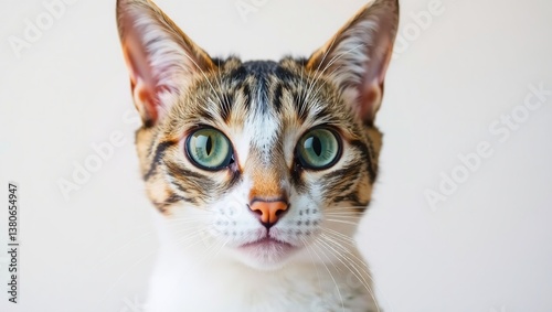 Obraz na płótnie A striking feline with heterochromia iridum, showcasing a unique eye color contrast. w salonie