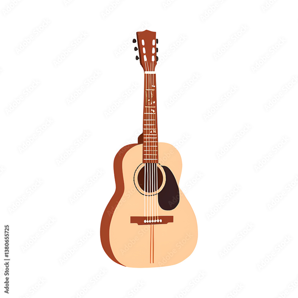 Obraz premium acoustic guitar vector illustration