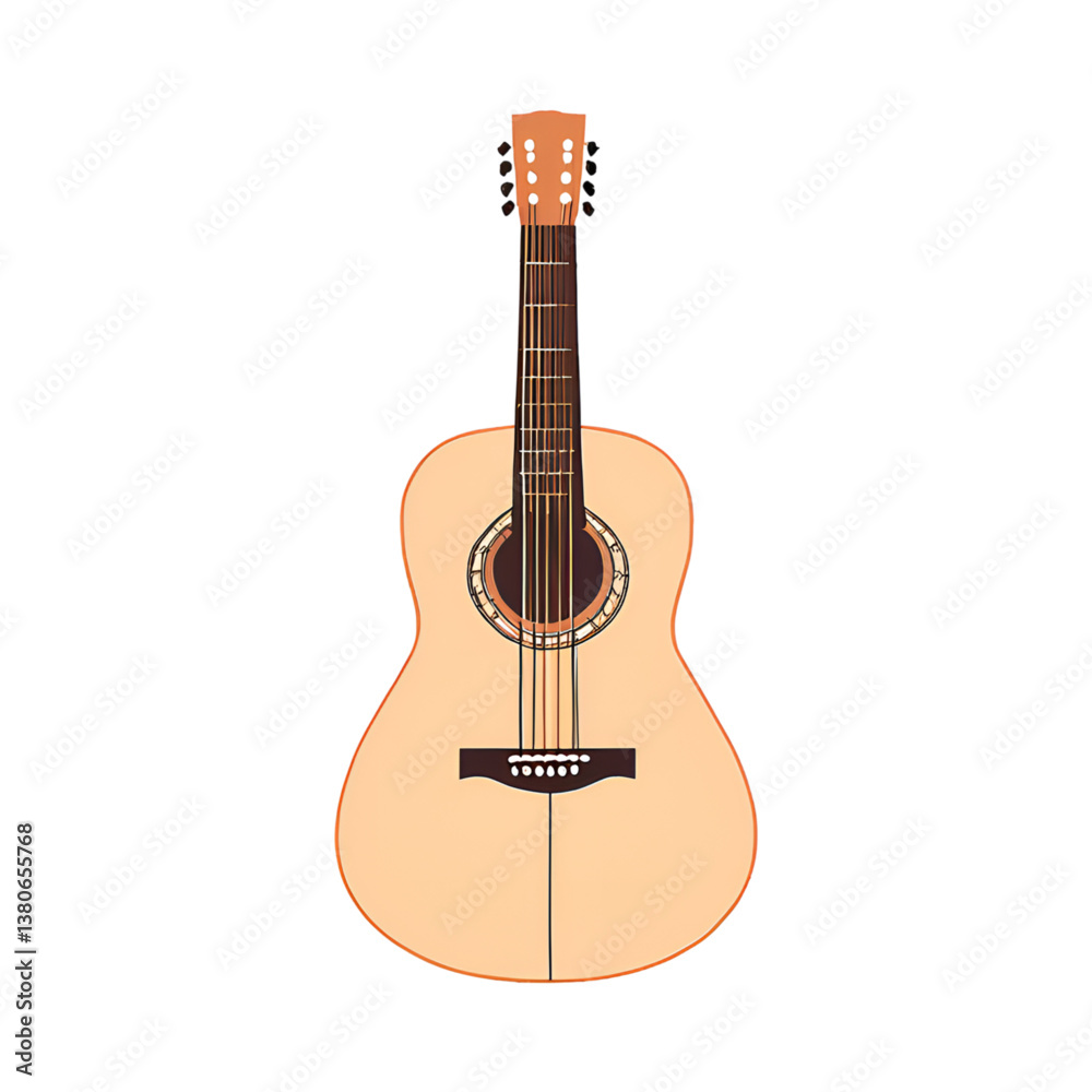 Fototapeta premium acoustic guitar vector illustration