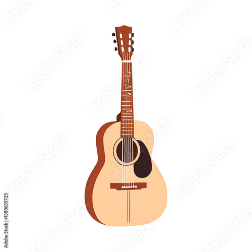 acoustic guitar vector illustration