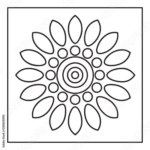 Bild auf Leinwand Mandala, mandala coloring book, mandala coloring pages, bold & easy coloring pag