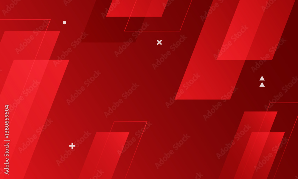 Abstract red geometric memphis background. Dynamic shapes composition. Eps10 vector Abstract red geometric memphis background. Dynamic shapes composition. Eps10 vector