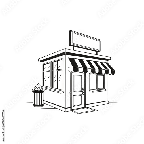 Small Shop Silhouette Icon