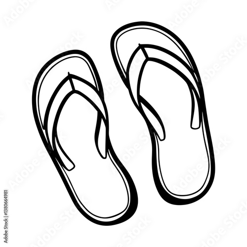 flip flops vector illustration isolated on white background