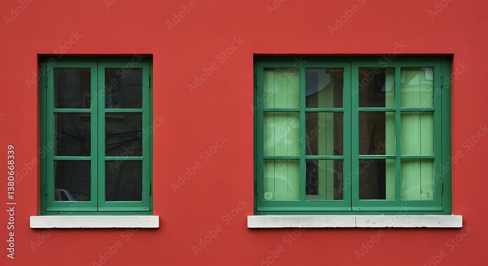 Crimson Walls, Emerald Glimpses AI Generated Crimson Walls, Emerald Glimpses AI Generated