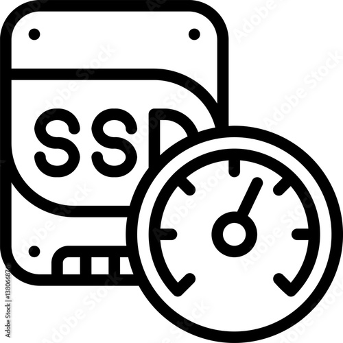 ssd Illustration on a white background.