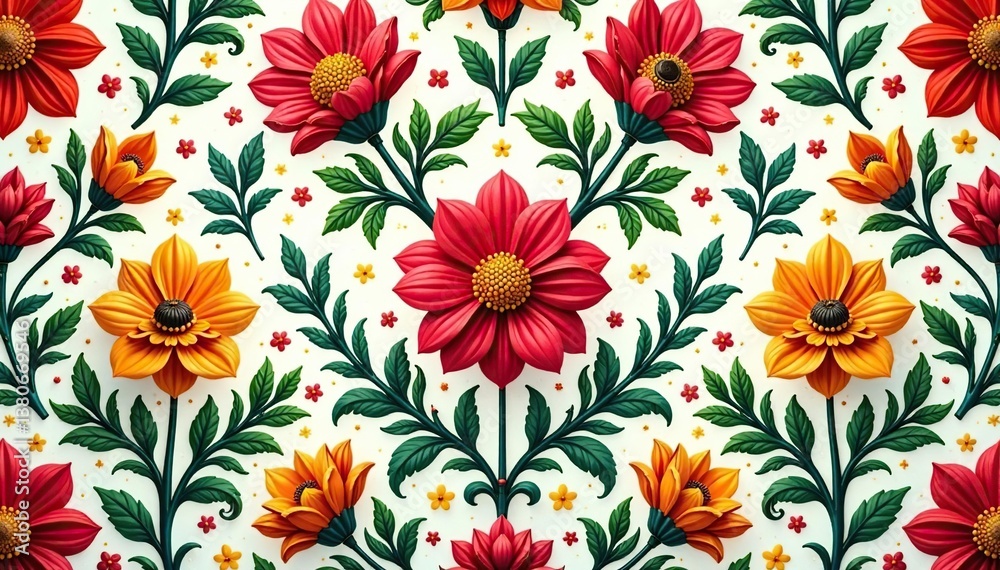custom made wallpaper toronto digitalIntricate floral design, repeating seamlessly , vector, surface