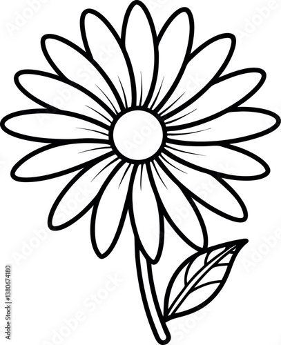 daisy chamomile. Cute round flower plant collection.