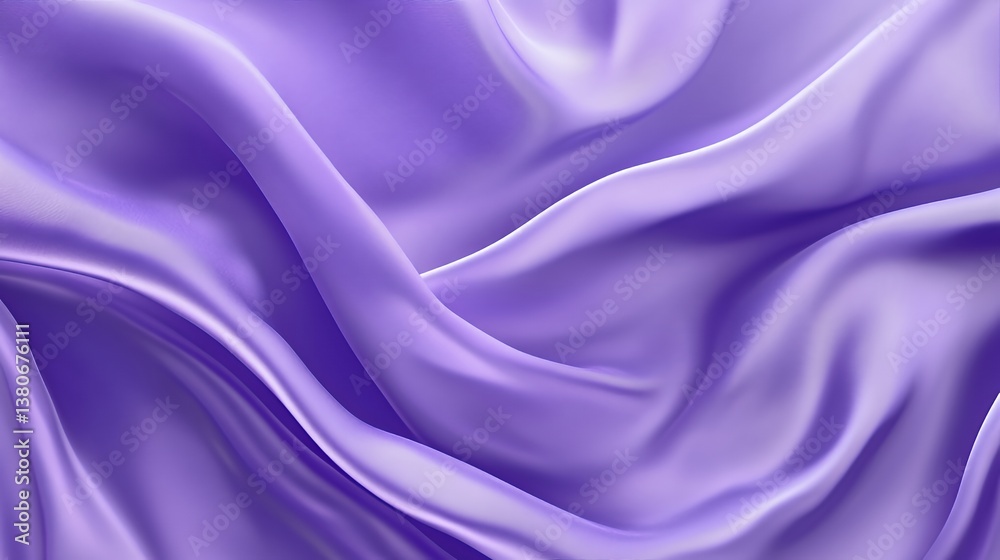 Lavender Silk Fabric Draped Softly Showing Gentle Curves Lavender Silk Fabric Draped Softly Showing Gentle Curves