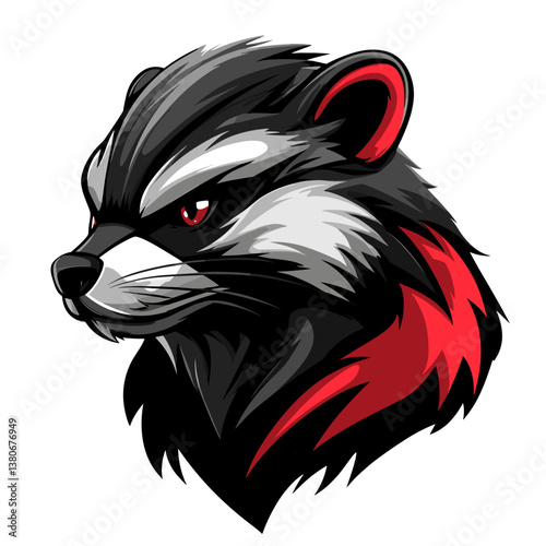 Wallpaper Mural Esports vector logo featuring a fierce battle-ready badger in a dynamic side view design Torontodigital.ca