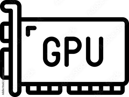gpu Illustration on a white background.