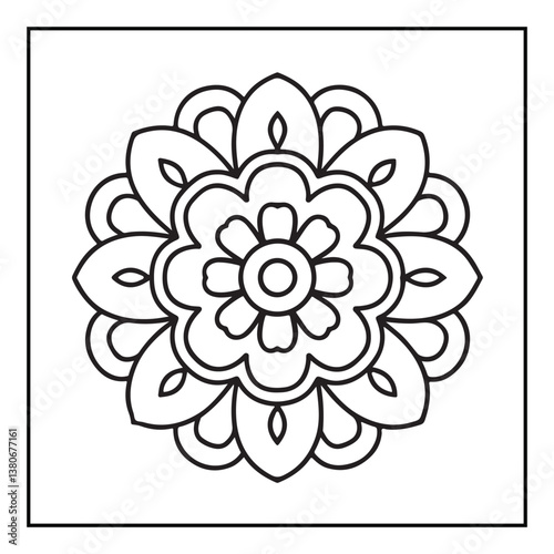 Mandala, mandala coloring book, mandala coloring pages, bold & easy coloring pages, line art, black and white, illustration, mandala abstract, mandala background, mandala shapes, mandala painting