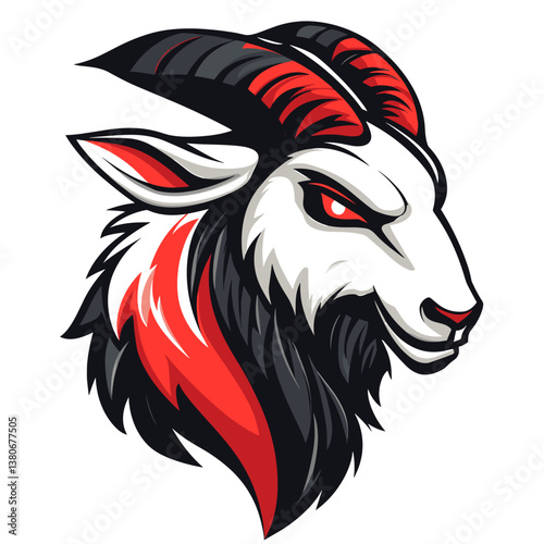 Wallpaper Mural Esports vector logo featuring a side view of a goat head with bold colors and sharp design elements Torontodigital.ca