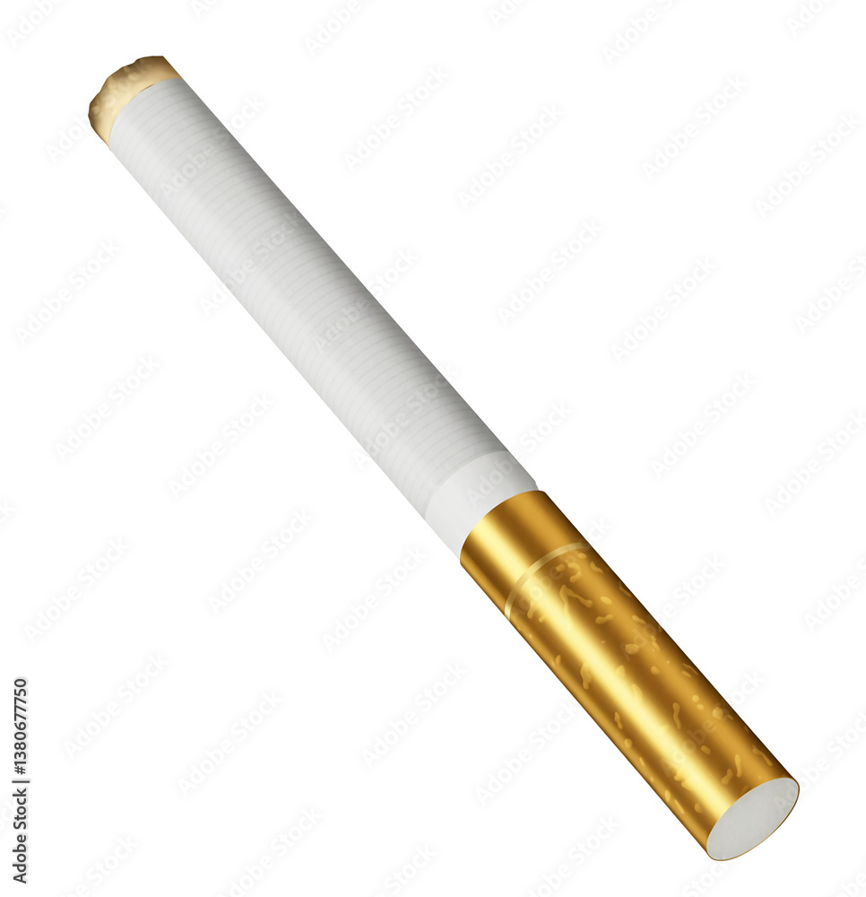 Single Cigarette Stick – No Background High-Quality Image Single Cigarette Stick – No Background High-Quality Image