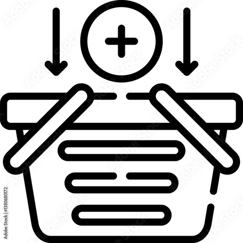 shopping basket Illustration on a white background.