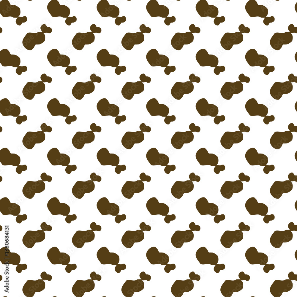 Obraz premium Abstract Shape Composition Seamless Vector Pattern Design