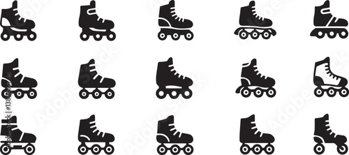 rollerskate icon isolated sign symbol vector illustration - Collection of high quality black style vector icons