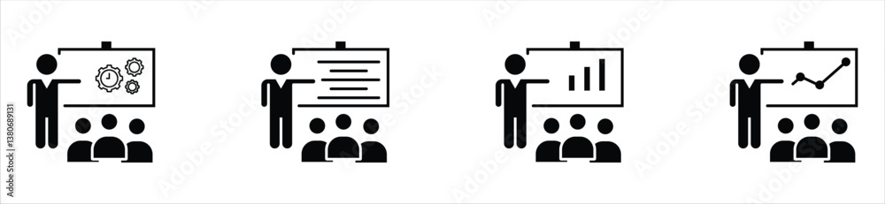 set of Training icon isolated on white background. Vector illustration. set of Training icon isolated on white background. Vector illustration.