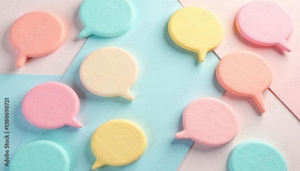 Seamless pastel speech bubble wallpaper, cute design, illustration, speech bubble Seamless pastel speech bubble wallpaper, cute design, illustration, speech bubble
