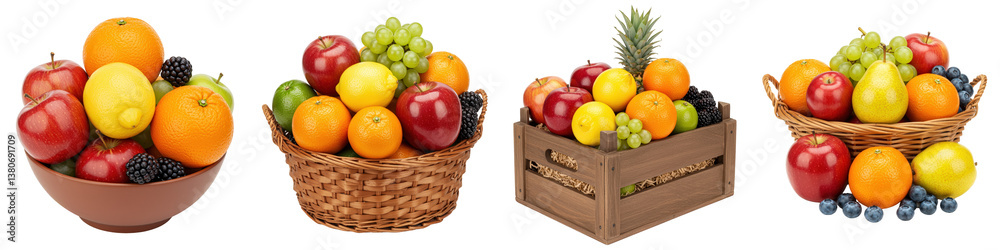 Fresh Fruit Arrangements in Bowls, Baskets, and Crates. Fresh Fruit Arrangements in Bowls, Baskets, and Crates.