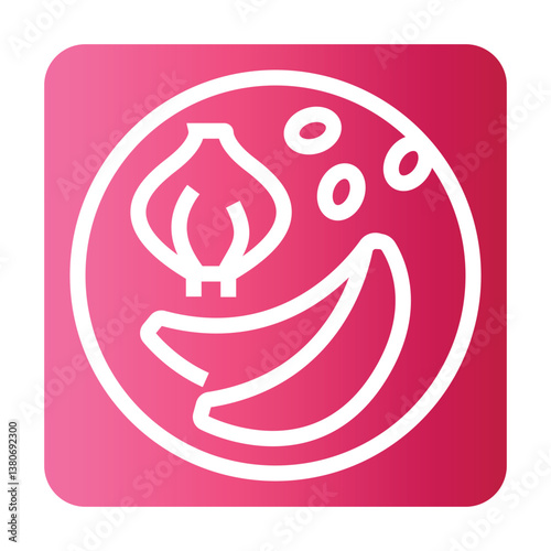 Prebiotic products black line icon for digital and print projects.