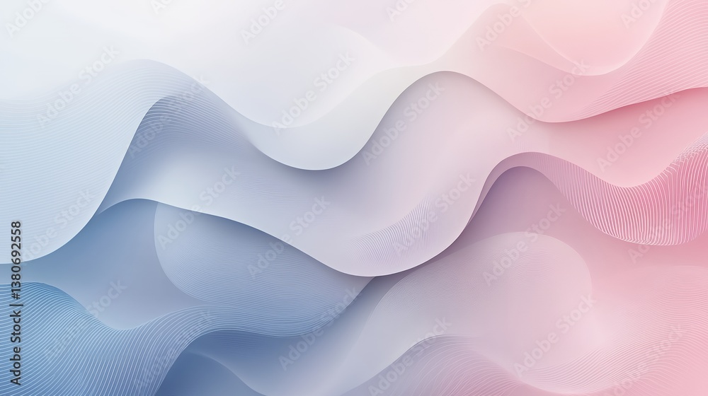 Obraz premium Abstract Pastel Wave Background Design
