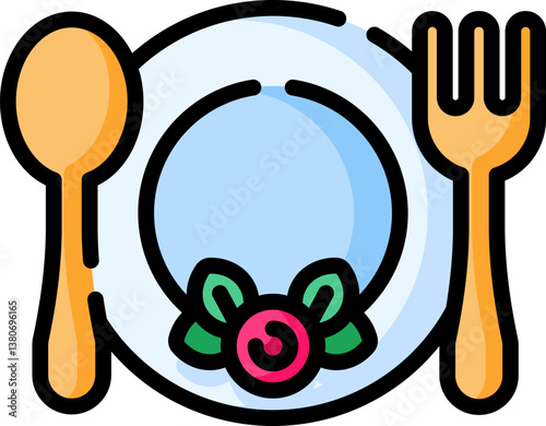 banquet Illustration on a white background