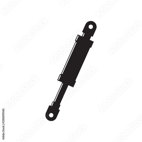  Hydraulic damper vector design. Pneumatic cylinder logo vector