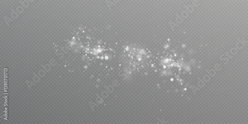 Shimmering  lights. Bright dust particles. Explosion of glowing particles
