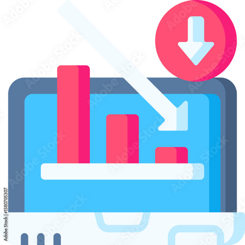 losses Illustration on a white background