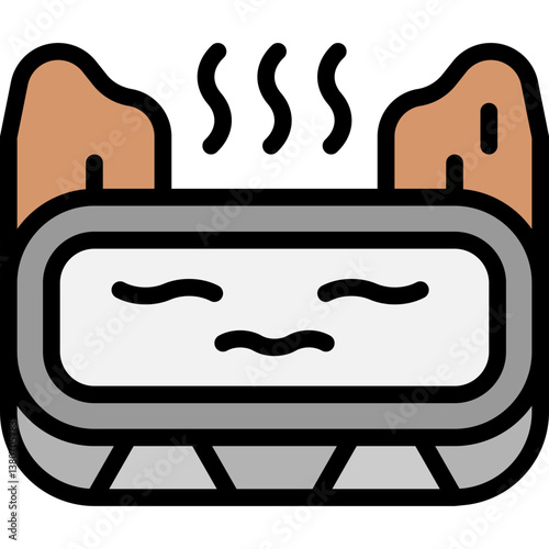 onsen filled outline icon