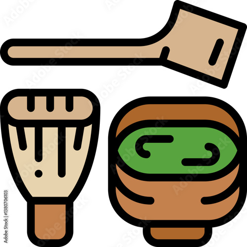 tea ceremony filled outline icon
