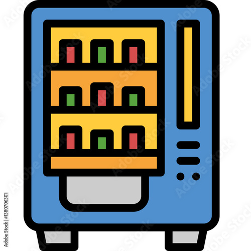 vending machine filled outline icon