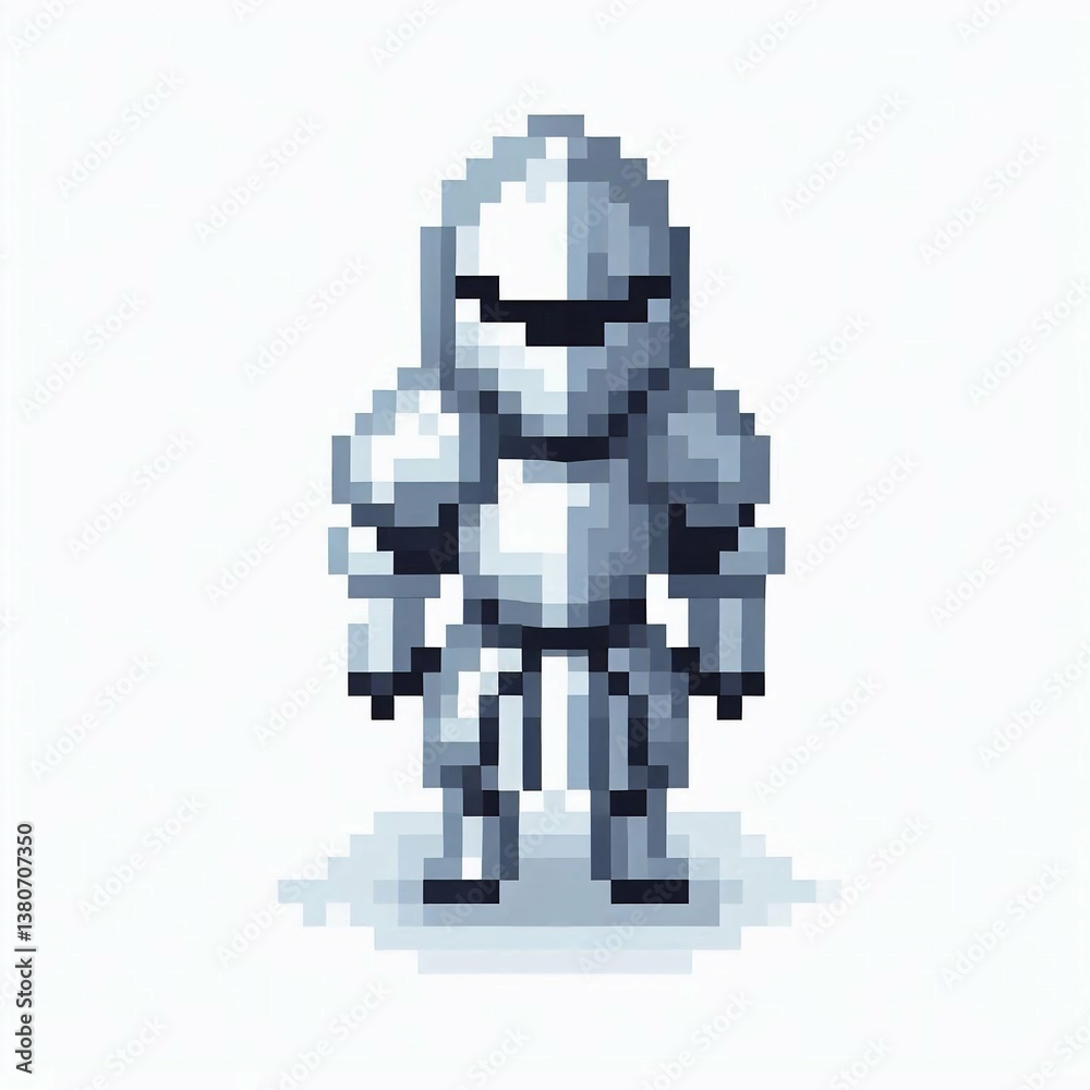 Obraz premium Pixelated Knight Armor suitable for editorial use