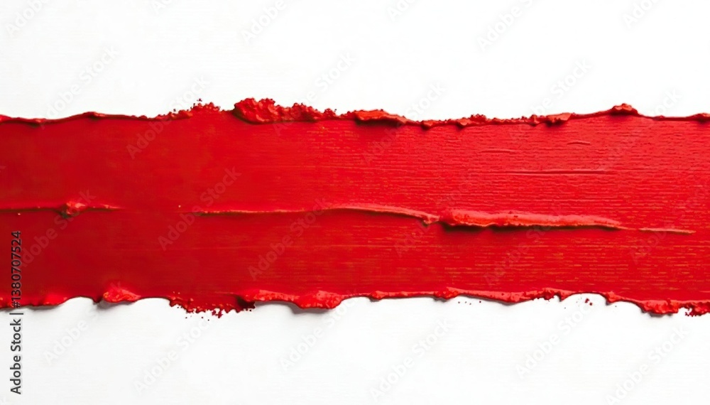 Striking red stripe against pure white canvas, banner, flag, vivid Striking red stripe against pure white canvas, banner, flag, vivid