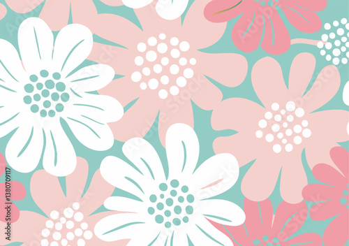 Blossoms Illustration for Wall Art, Book Covers, Invitations