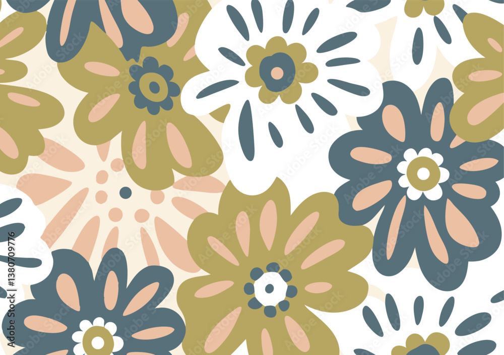 Flower Artwork for Poster Design, Social Media Graphics, Branding