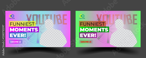 YOUTUBE THUMBNAIL TEMPLATE DESIGN, FUNNY MOMENT EVER