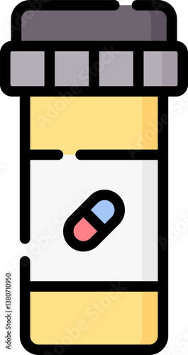 painkiller Illustration on a white background