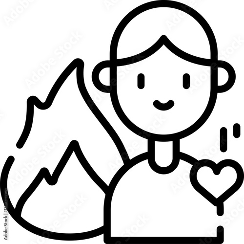 passionate Illustration on a white background