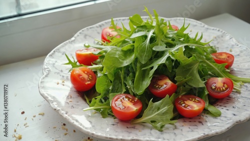 Fresh tomatoes arranged on a white plate, ready for use or display
