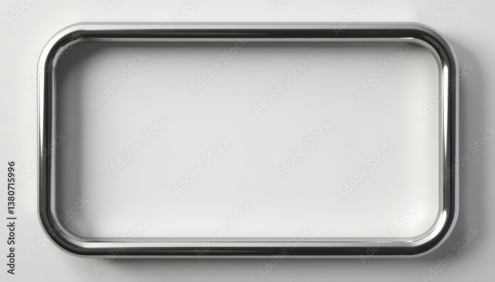 Sleek steel frame encloses blank space; ideal for mockups , geometric, vector Sleek steel frame encloses blank space; ideal for mockups , geometric, vector