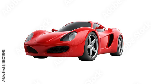 Red sports car, automotive photography | sleek design and powerful performance on a dark background photo