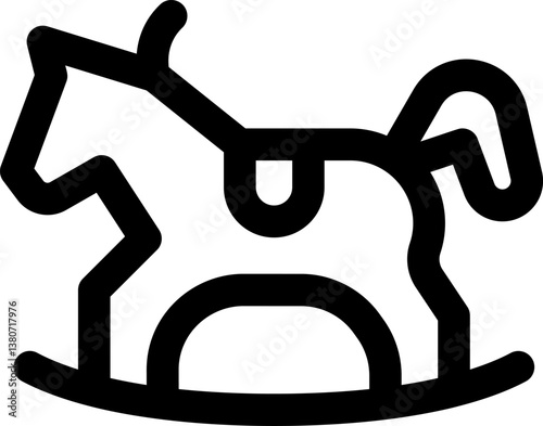 rocking horse Illustration on a white background.