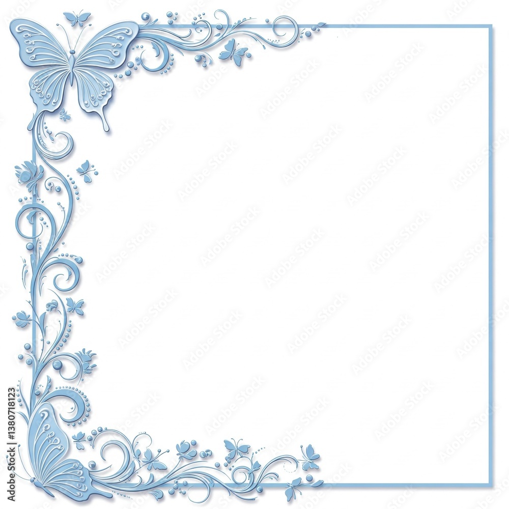 floral frame with butterflies floral frame with butterflies