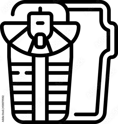 sarcophagus Illustration on a white background.
