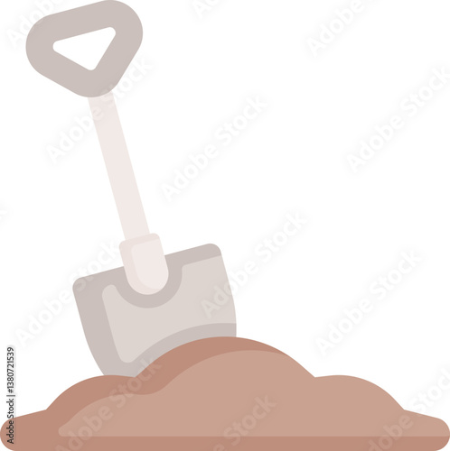 shovel Illustration on a white background.